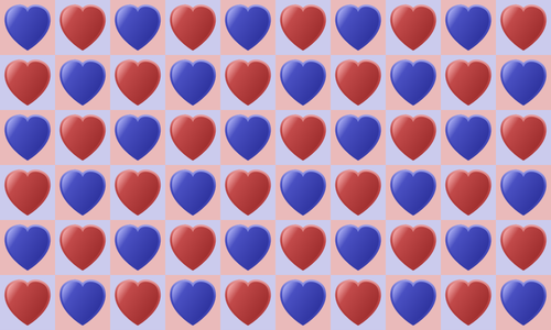Heart pattern in color
