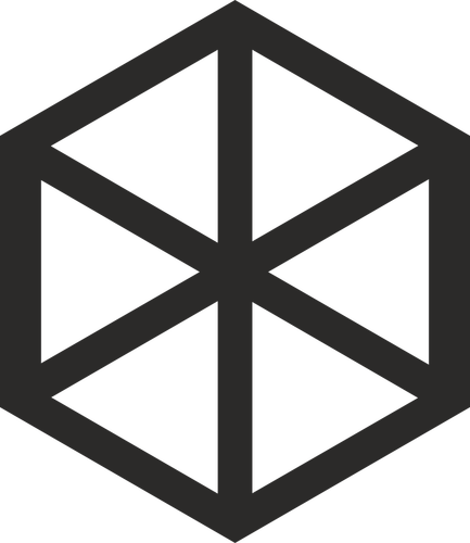 Hexahedron symbolet vektor image