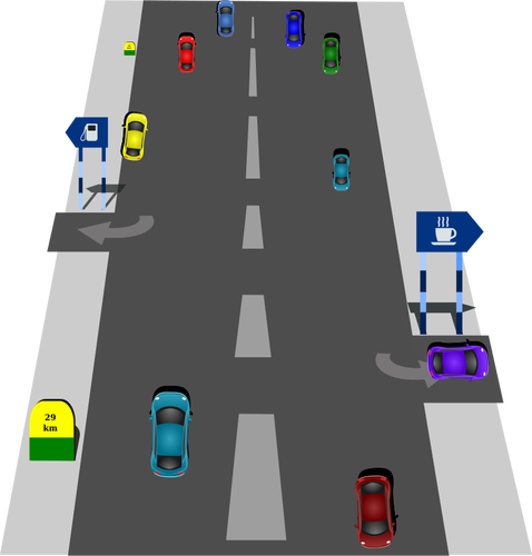 Motorway traffic vector image