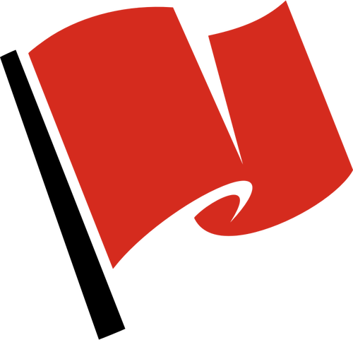 Rote Fahnensymbol
