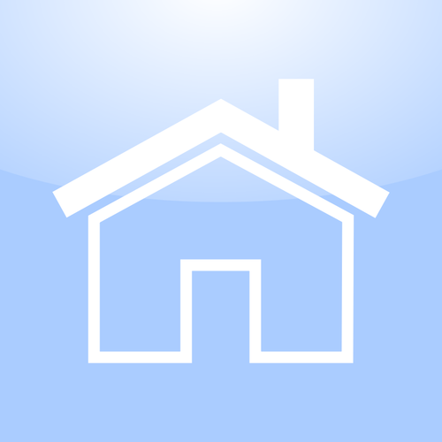 Синий значок для дома векторное изображение