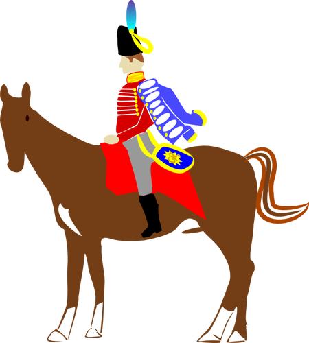Векторные иллюстрации национальной гвардии на коне