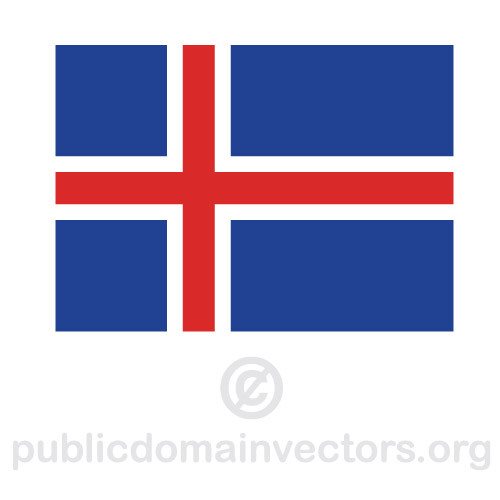 Векторный флаг Исландии