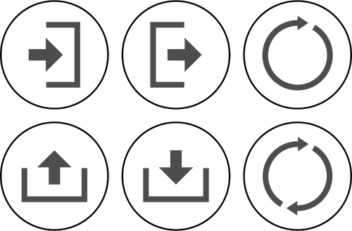 Clip art wektor zestaw ikon dla projektowania aplikacji