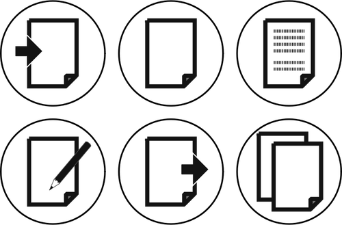 Gráficos vetoriais de conjunto de ícone computador, sistema operacional