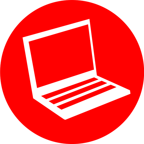 Ikona wektor laptopa