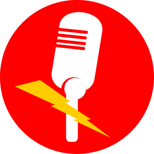 Draadloze microfoon vector pictogram