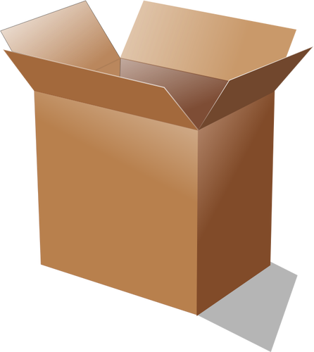 Ilustraţie vectorială de deschidere cutie carton