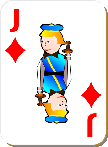 Jack of Diamonds gaming card vector illustration