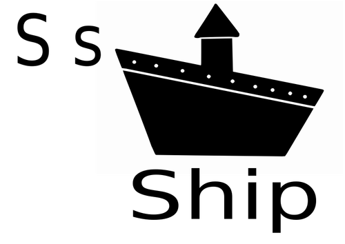 S für Schiff-Vektor-Bild