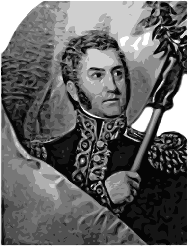 José de San Martín portrét vektorový obrázek