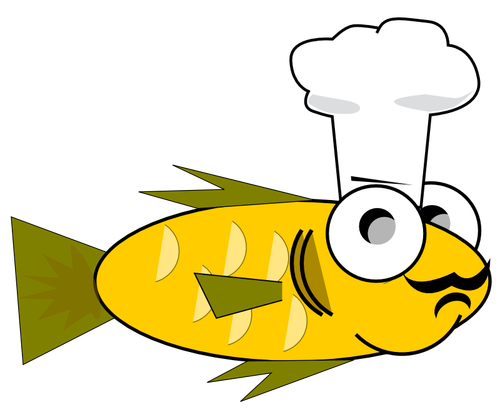 Chef-Fisch-Vektor-Bild