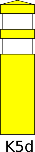矢量图的黄色的自升式交通信标