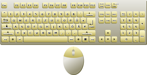 Imagem de vetor de teclado de computador layout alemão