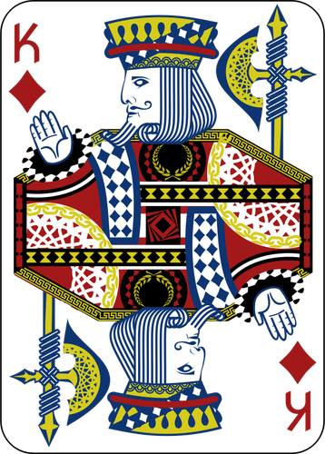 King of Diamonds gaming kaart vectorillustratie