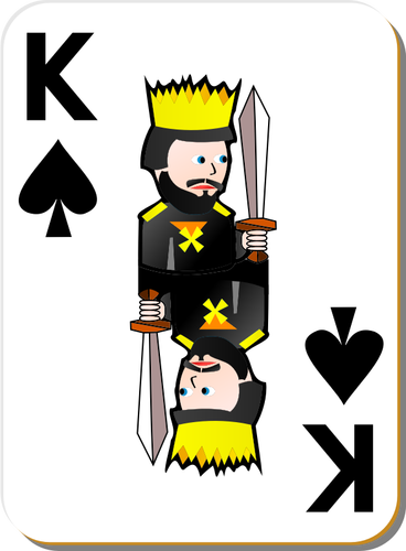 Король пики игральных карт векторное изображение