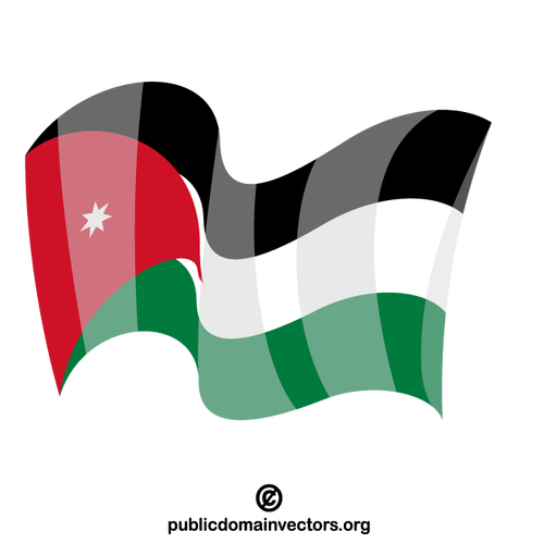 Nationalflagge des Königreichs Jordanien
