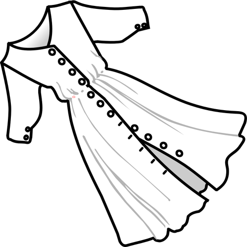 Ligne art vectoriel de robe