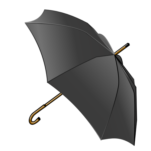 Imagem vetorial de guarda-chuva preto
