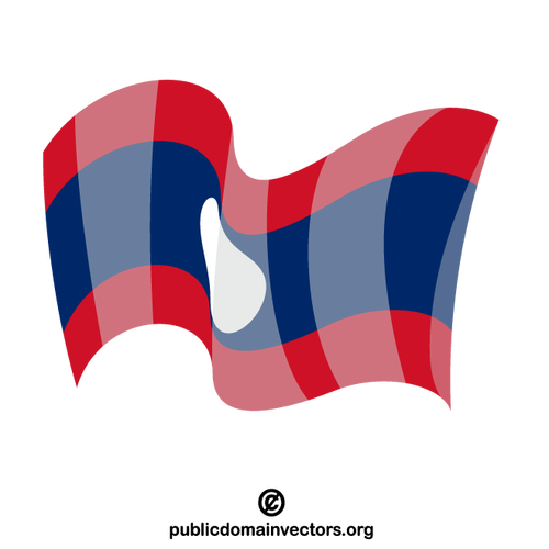 De vlag van de staat Laos