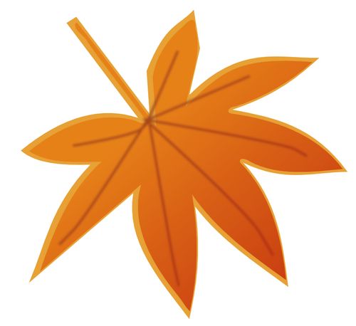Oranje herfst blad vector afbeelding
