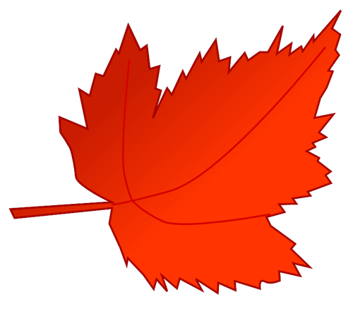 红色和橙色的枫树叶矢量图像