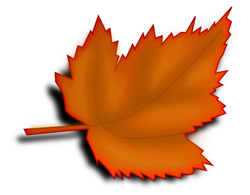 Оранжевый падение листьев векторное изображение