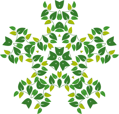 象限形绿叶模式图