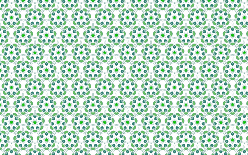 Endless green leaves pattern drawing