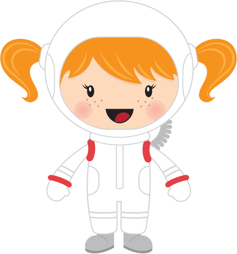 Malá dívka astronaut