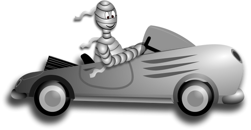 Malé mumie řidič vektorové ilustrace