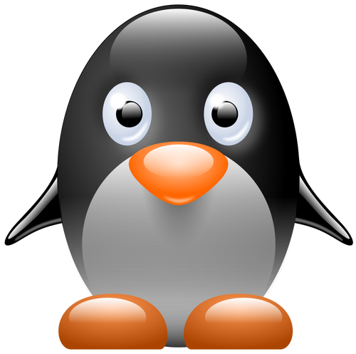 Маленький пингвин векторное изображение