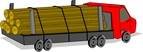 Logging truck vector image