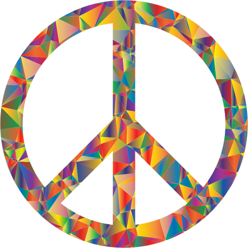 Färgglada fred symbol