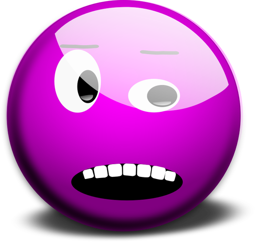 Vector de la imagen del sonriente miedo púrpura