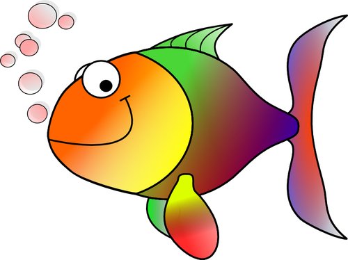 Ilustracja ryby szczęśliwy wektor