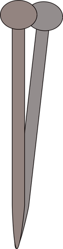 İki çivi vektör görüntü