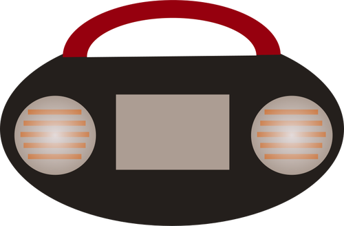 Gambar vektor pemutar kaset radio