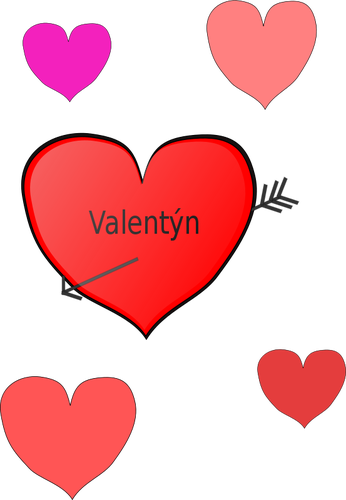 Valentýn symbolem vektorové ilustrace