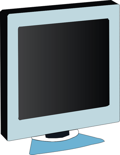LCD monitor vector miniaturi