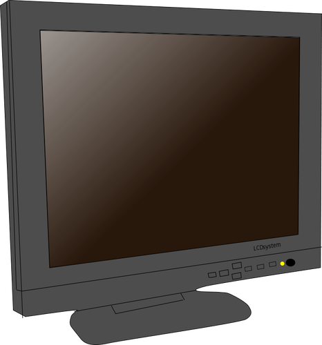 Monitor LCD vektorgrafikk utklipp