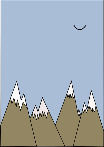 Pegunungan vektor ilustrasi