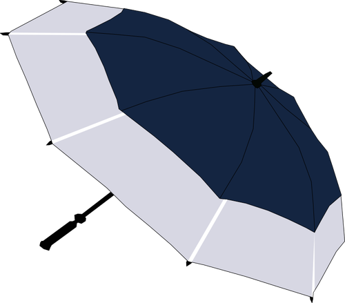 Imagem vetorial de guarda-chuva azul e cinza