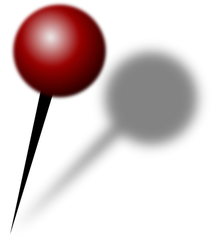 Umístění čepu s stín vektorový obrázek