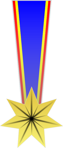 星形の軍メダル ベクトル画像