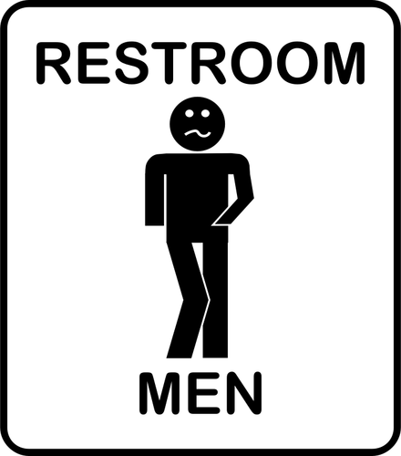 روح الدعابة الرجال رمز المرحاض التوضيح ناقلات
