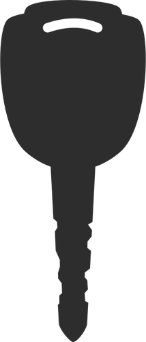 Vektorový obrázek klíče od dveří černá silueta auta