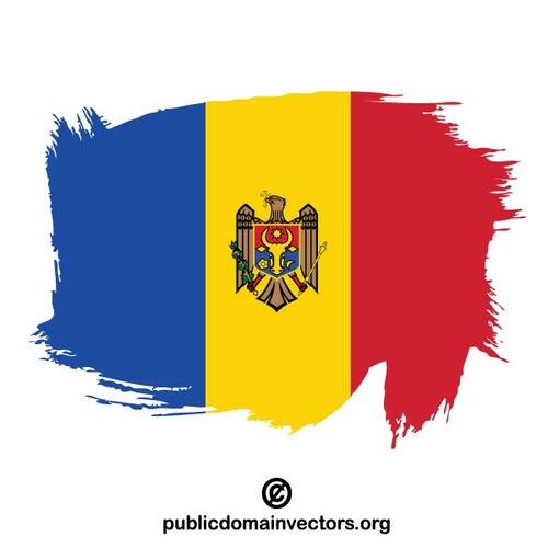 Pintada bandera de Moldavia