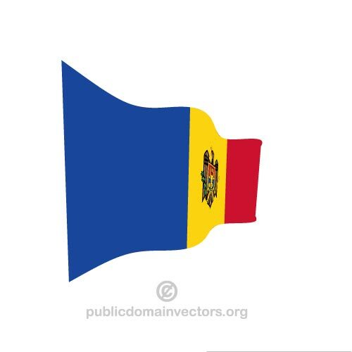 Dalgalı Moldova bayrağı