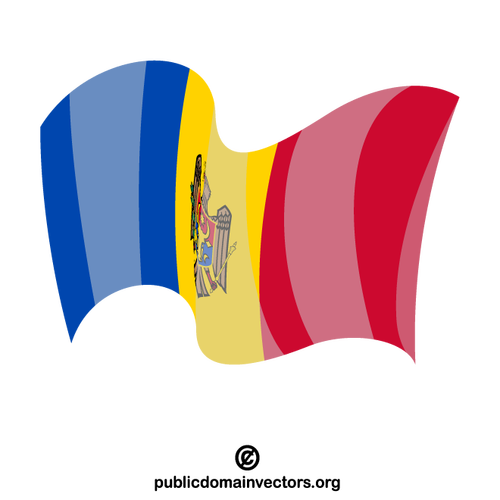 Moldovan state flag waving